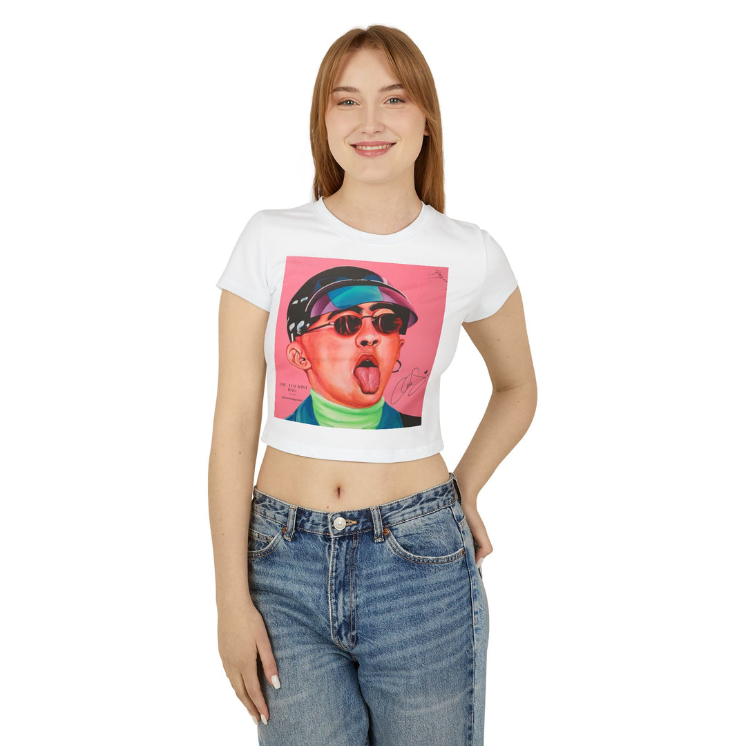 Signature Portrait Women's Baby Tee (Inspired by BadBunny)
