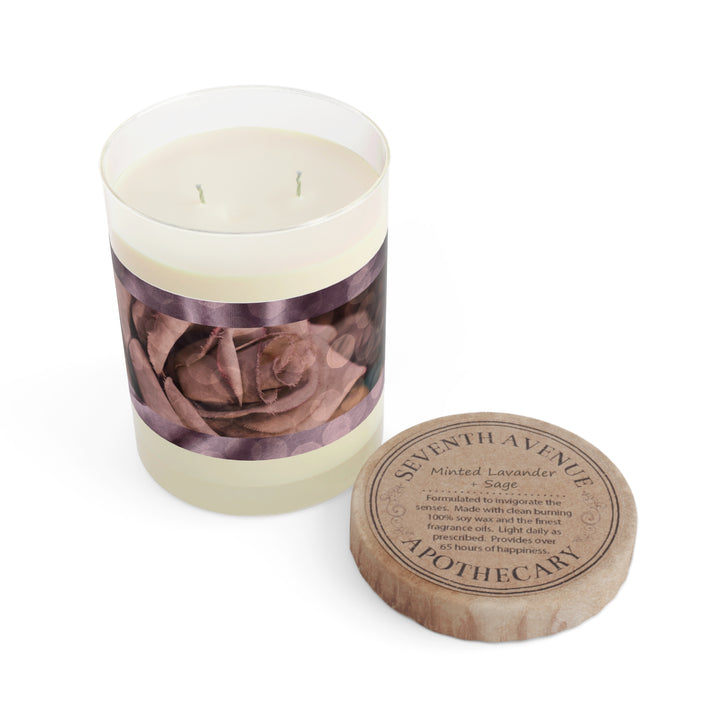 Dust & Roses,Lavender & Sage Scented Candle (Full Glass, 11oz)