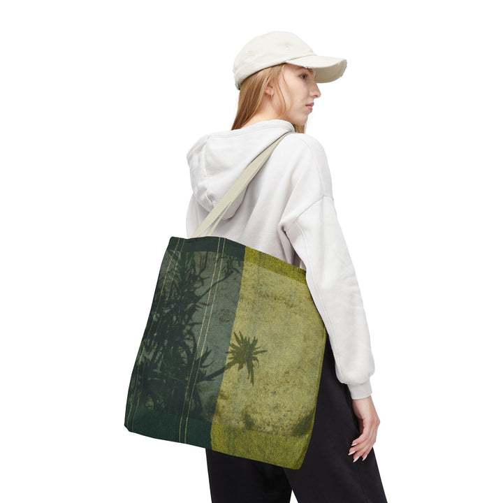 Wildflower Reverie Tote Bag – Green & Gold Floral Travel Bag