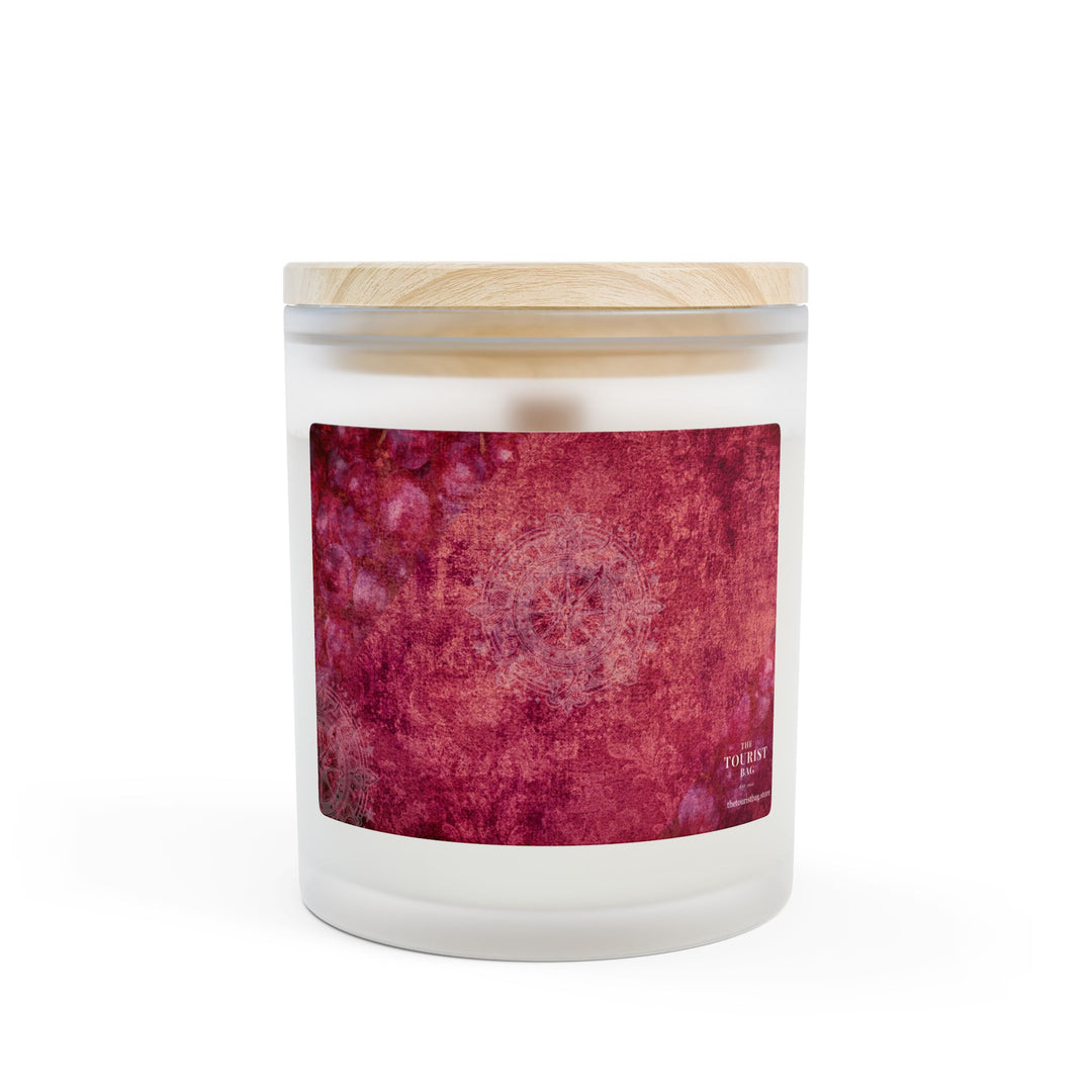 Rosé Glow – Frosted Glass Candle 11oz (Vanilla)