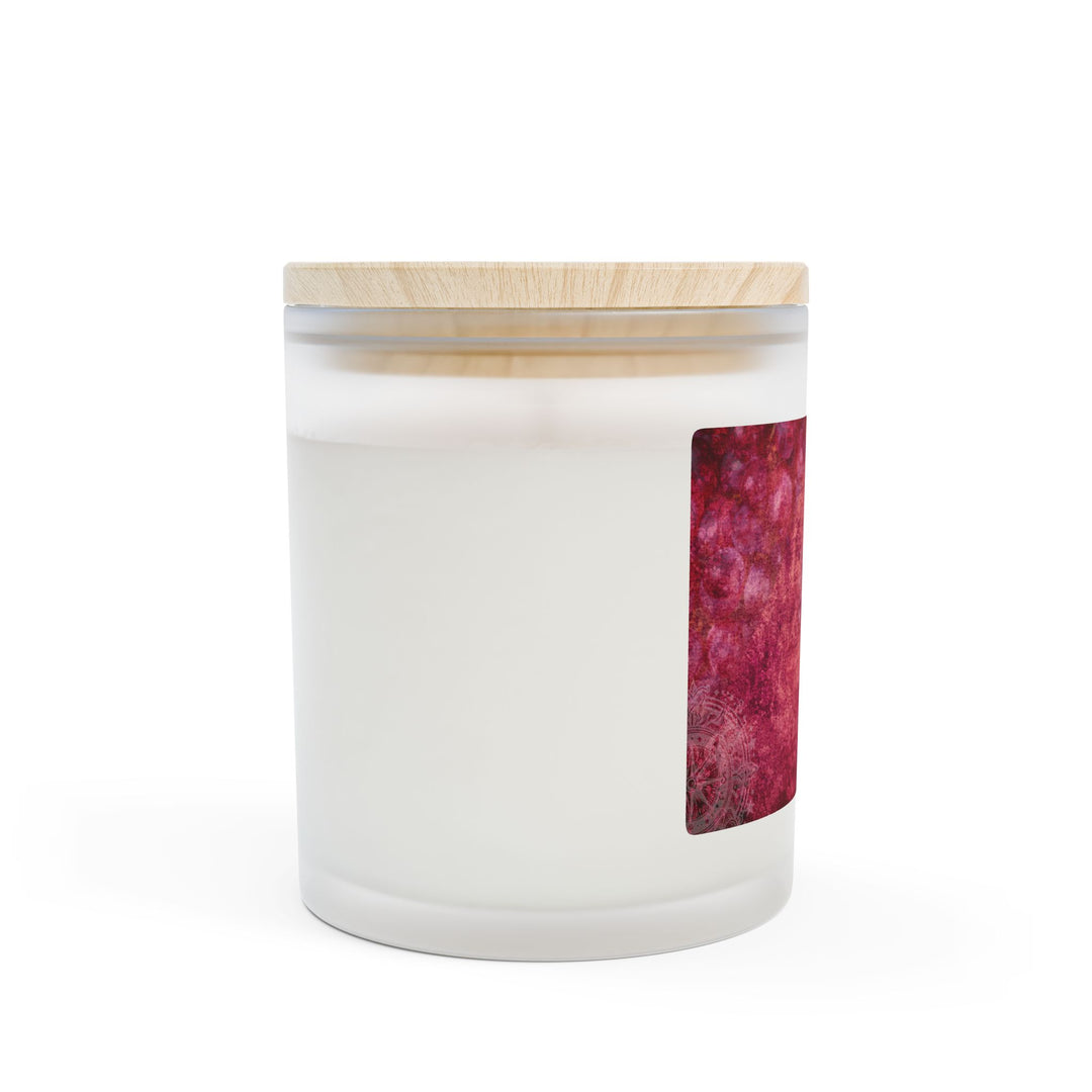 Rosé Glow – Frosted Glass Candle 11oz (Vanilla)