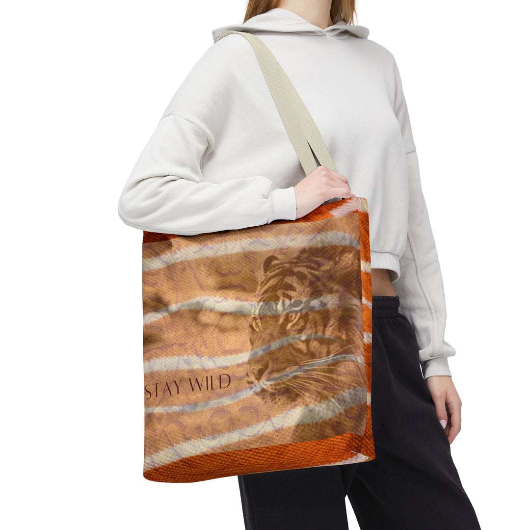 Marked by the Wild Tiger Stripes Travel Tote– Stay Wild (18 x 18)