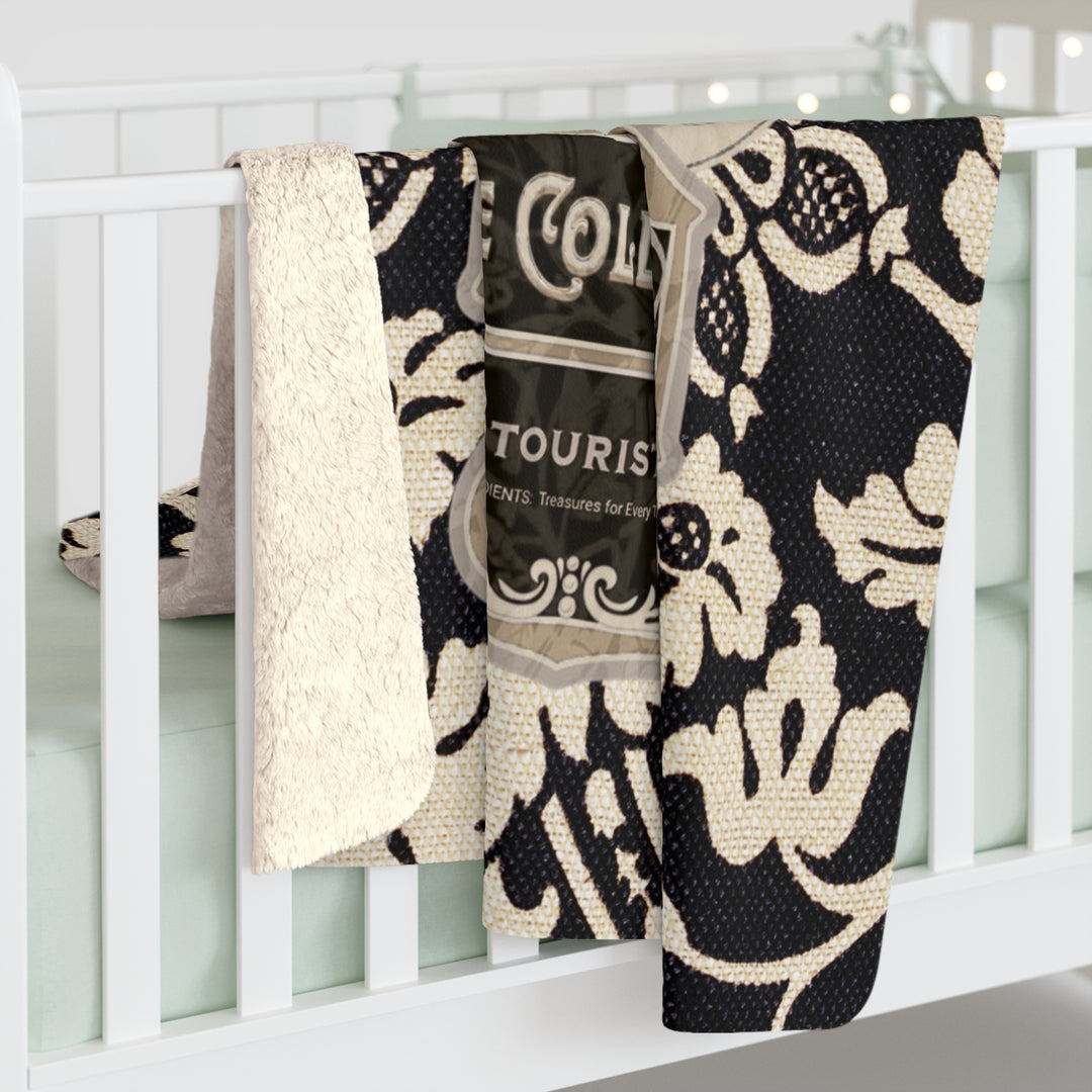 Vineyard Elixir Noir Sherpa Fleece Blanket | Vintage Vineyard Cozy Throw(50 x 60)