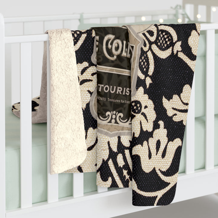 Vineyard Elixir Noir Sherpa Fleece Blanket | Vintage Vineyard Cozy Throw(50 x 60)