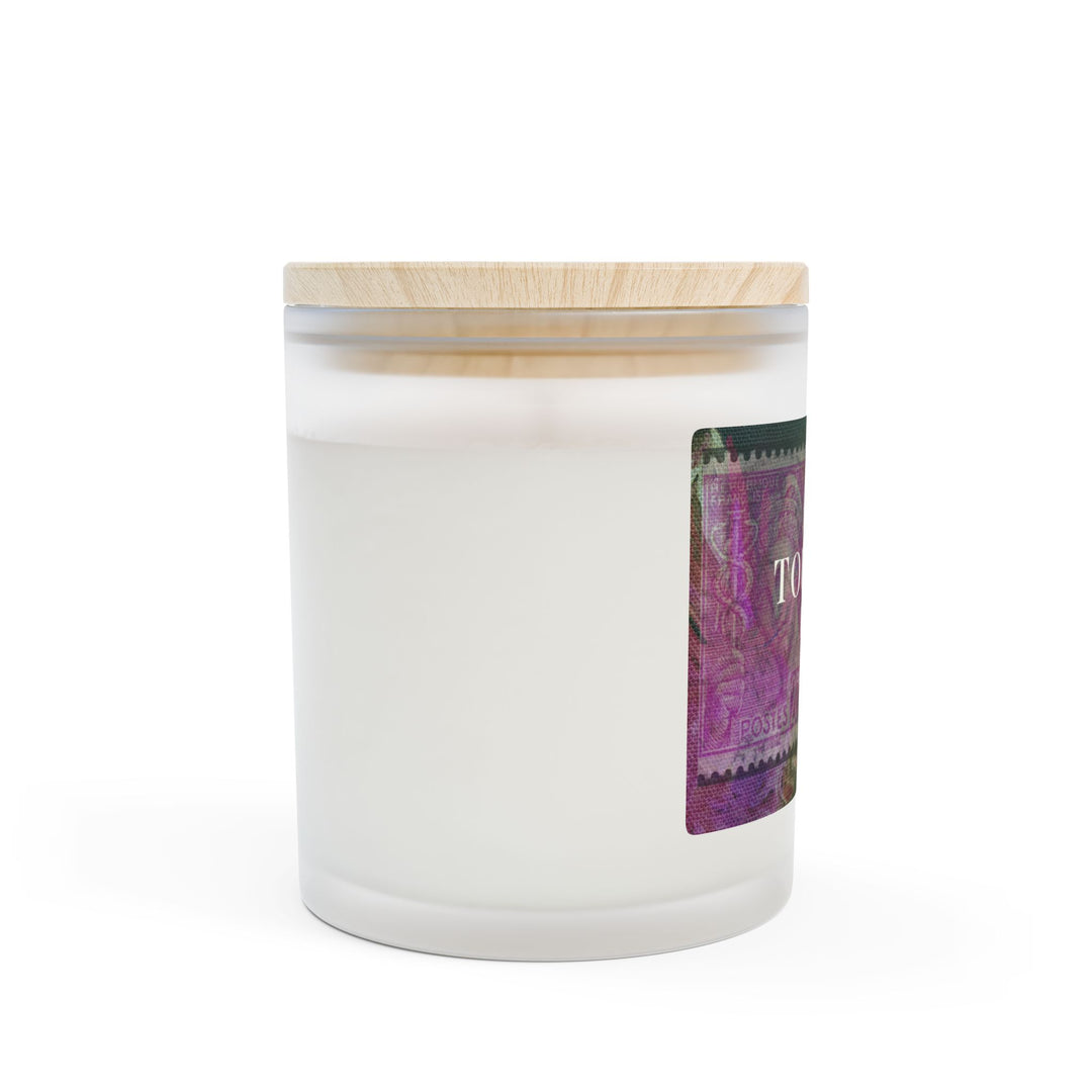 Stamped Syrah – Frosted Glass Candle 11oz (Lavender)