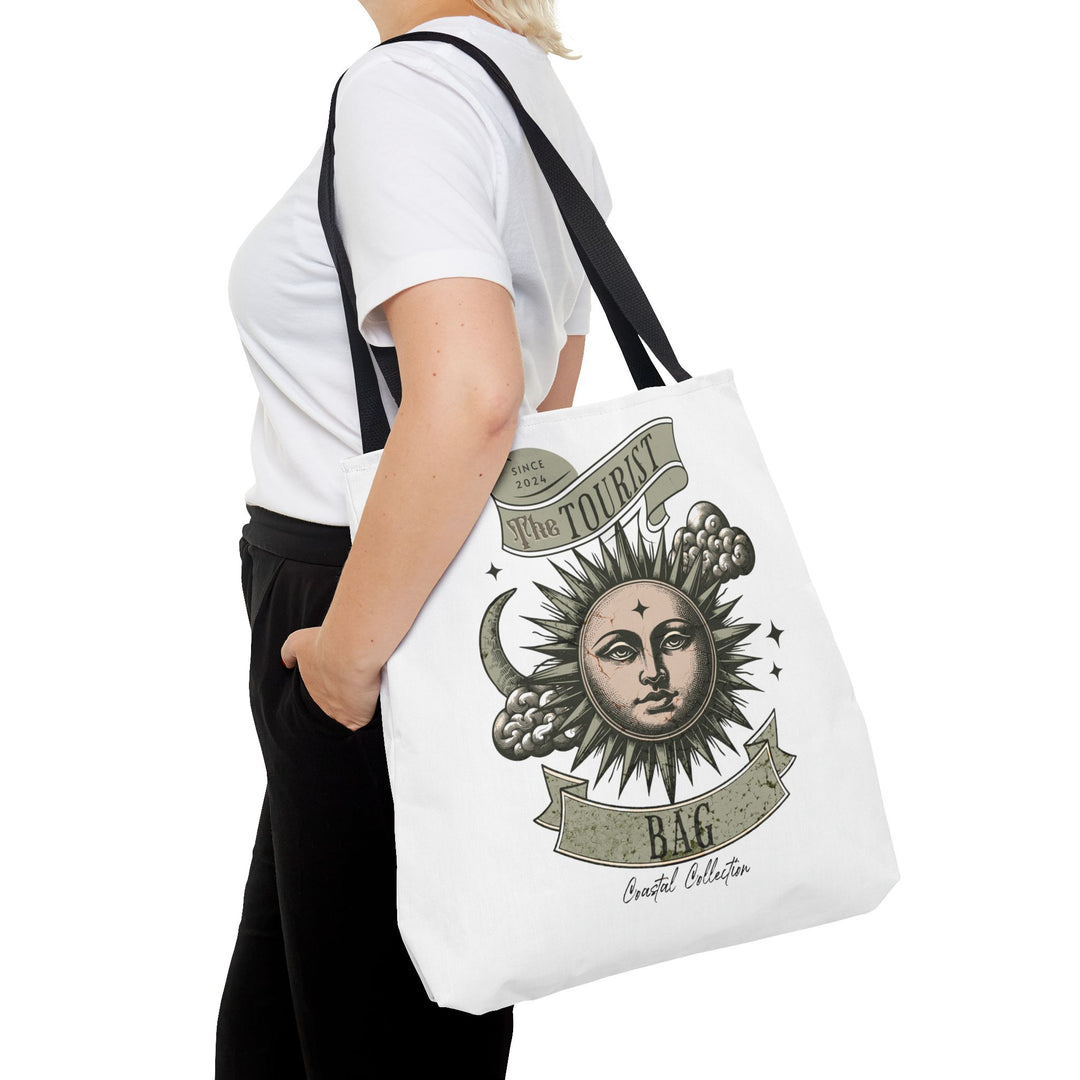 Tides of the Sun & Sea Hoodie – Coastal Celestial Emblem, Tote Bag