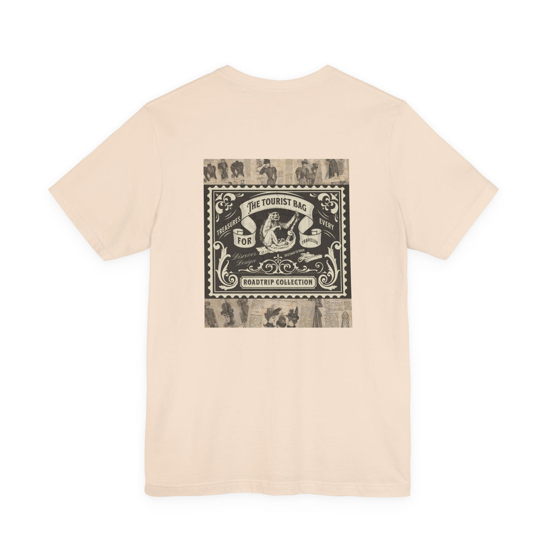 Road Trip Tales – Classic Storybook Edition — Unisex Jersey Short Sleeve Tee (Soft Cream)