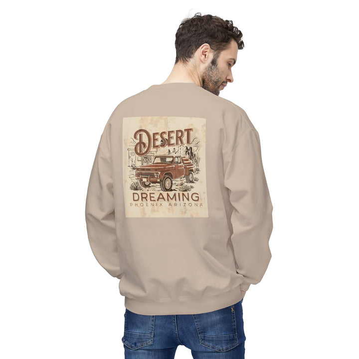 Desert Dreaming – Phoenix Edition — Unisex Midweight Softstyle Fleece Crewneck Sweatshirt (Sand)