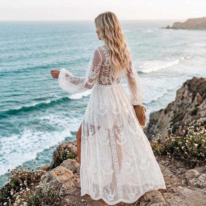 Pearl Union Coastal Mirage Embroidered Coastal Bridal Gown