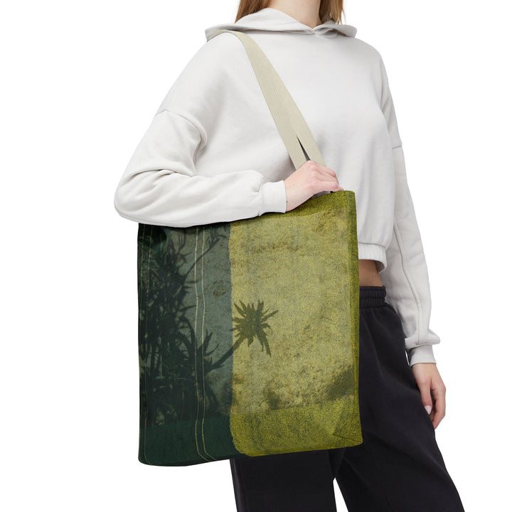 Wildflower Reverie Tote Bag – Green & Gold Floral Travel Bag