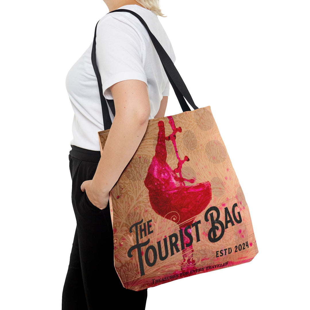 Crushed Bloom Vineyard Tote Bag | Wine-Inspired Floral Carryall  (18 x 18)