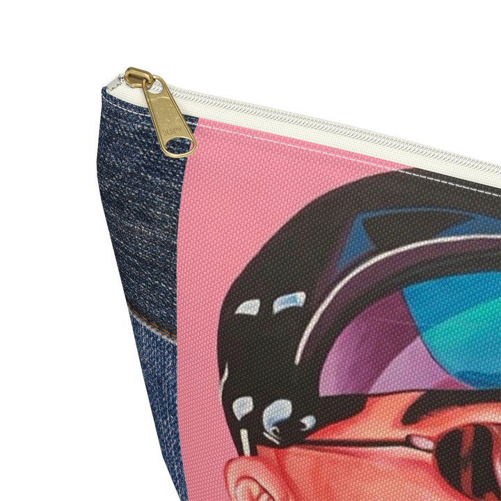 Signature Portrait - Jean Patch Accessory Pouch w T-bottom (Inspired by Bad*Bunny)