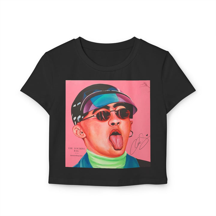 Signature Portrait Women's Baby Tee (Inspired by BadBunny)