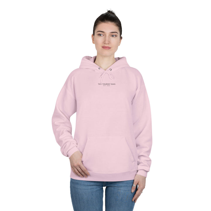 Coastal Classic Tourist Bag Unisex EcoSmart® Pullover Hoodie Sweatshirt (Pink)