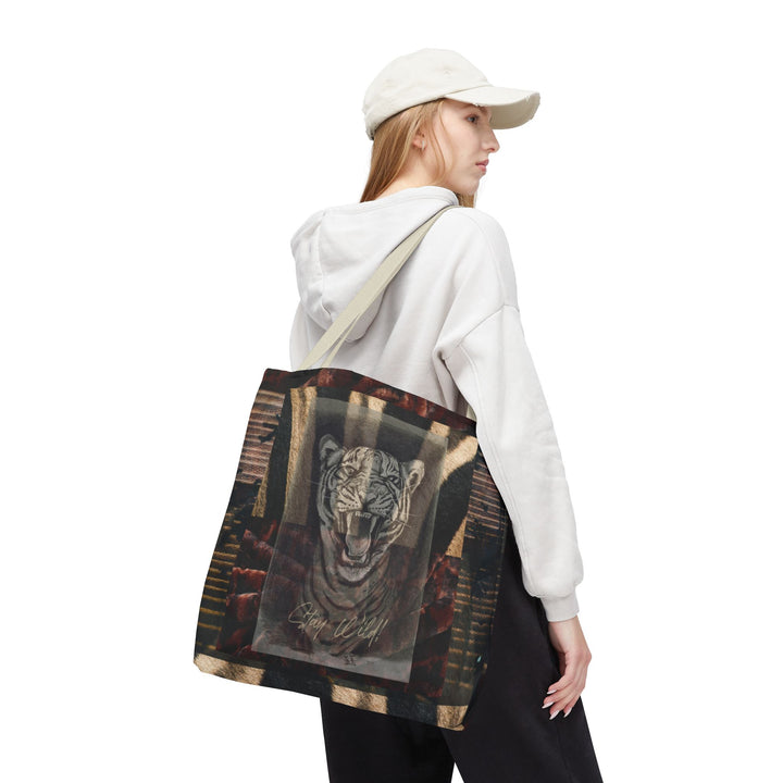 Velvet Wild Tiger Tote Bag – Stay Wild Carryall (18 x 18)