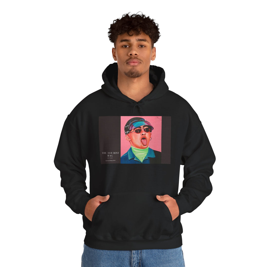 Signature Portait Unisex Heavy Blend™ Hooded Sweatshirt (Inspired by BadBunny) product image from The Tourist Bag