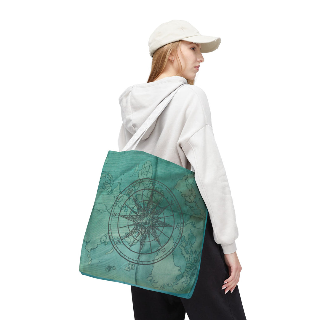 Seafoam Compass Tote Bag