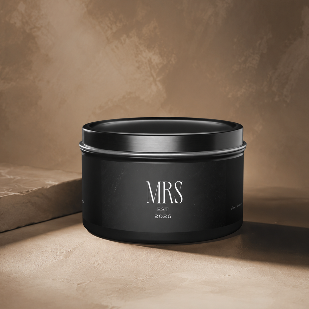 Midnight Union Bride Candle  —  Mrs Est 2026 Spa Retreat Scent