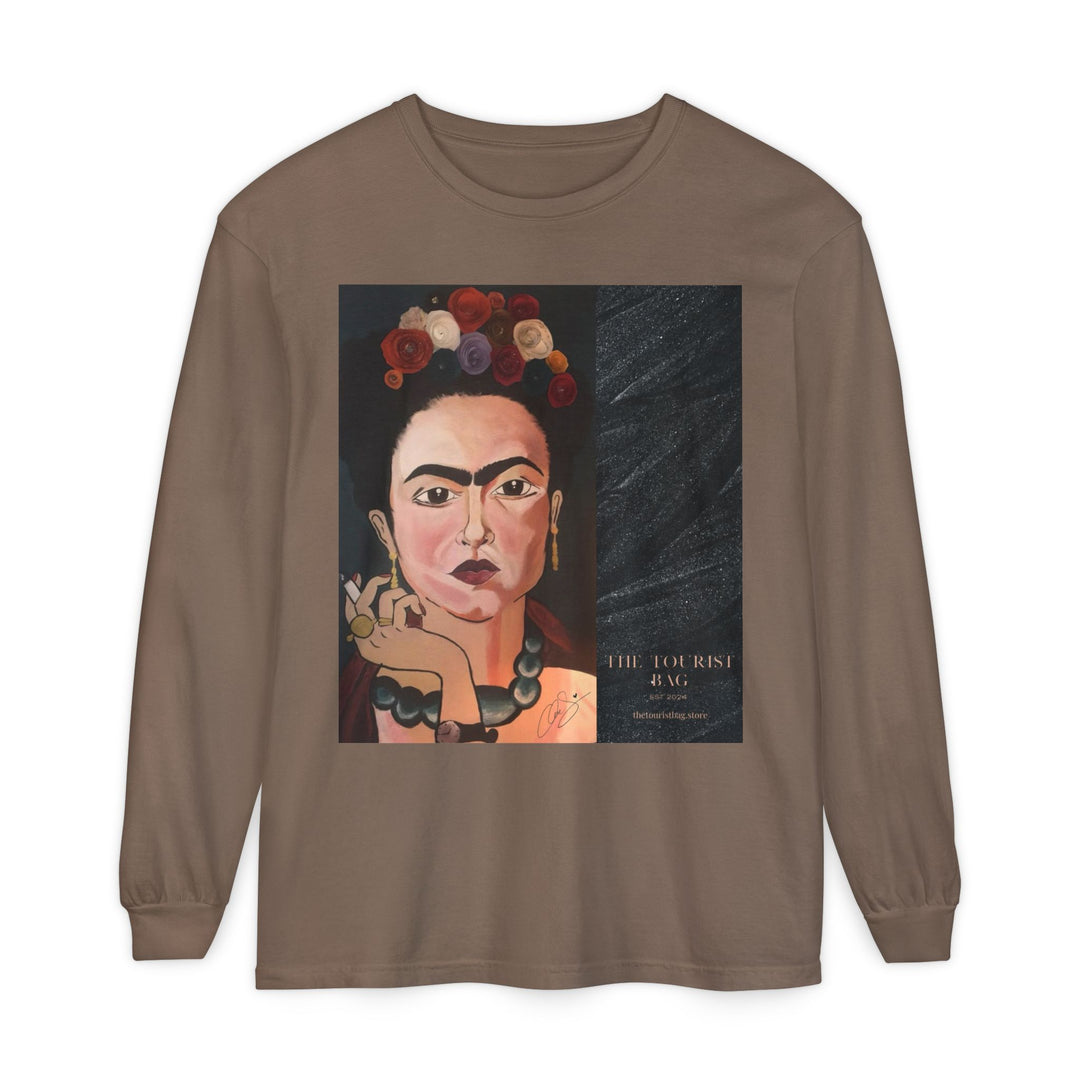 Frida by Aura – Ash & Bloom  Unisex Garment-Dyed Long Sleeve Tee