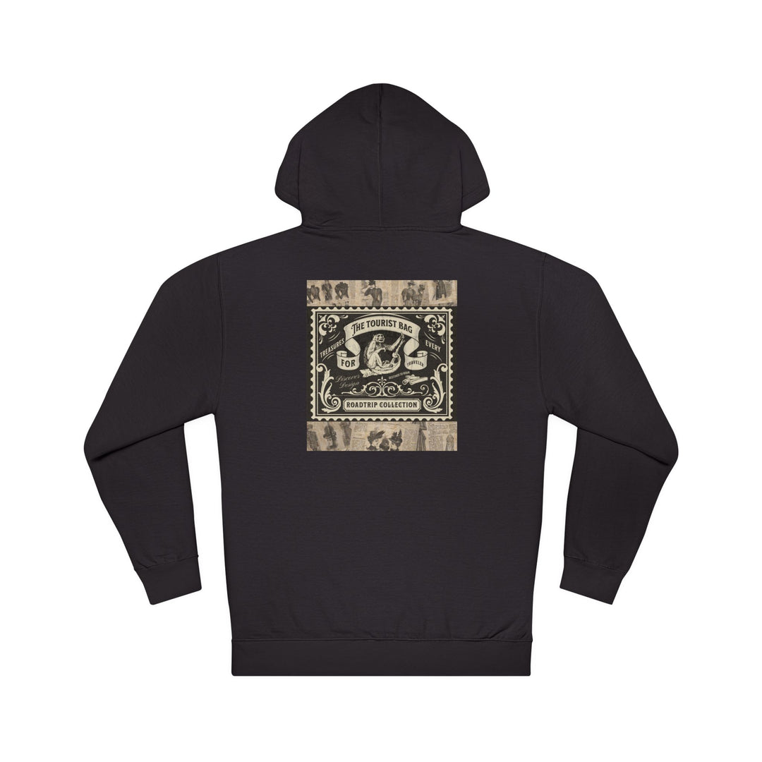 Road Trip Tales – Classic Storybook Edition, Unisex Hooded Sweatshirt (Black)