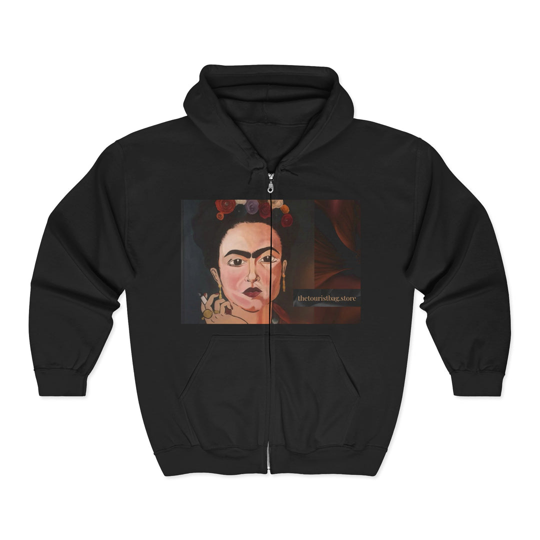 Frida by Aura – Midnight Muse Unisex Heavy Blend Full Zip Hooded Sweatshirt product image from The Tourist Bag