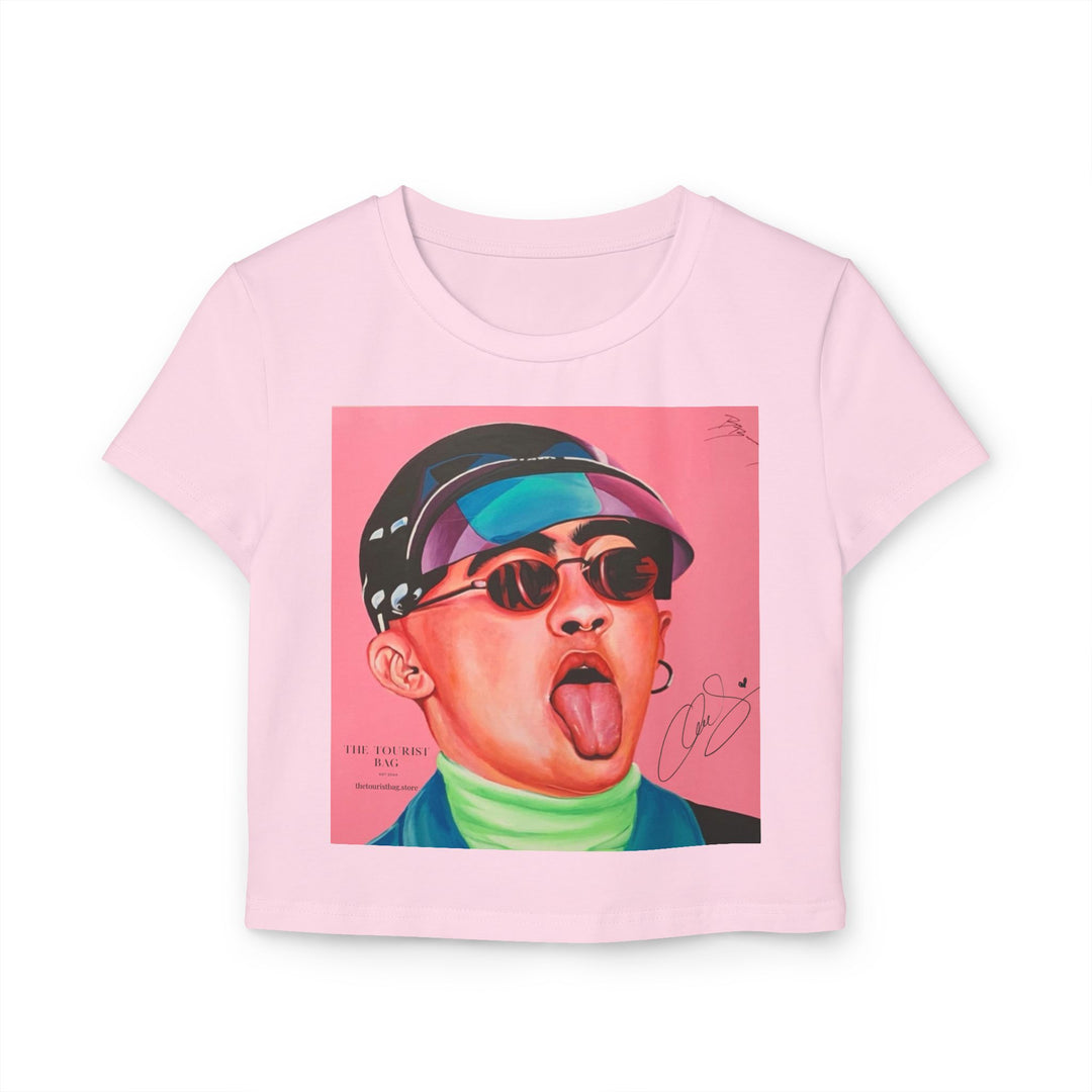 Signature Portrait Women's Baby Tee (Inspired by BadBunny)