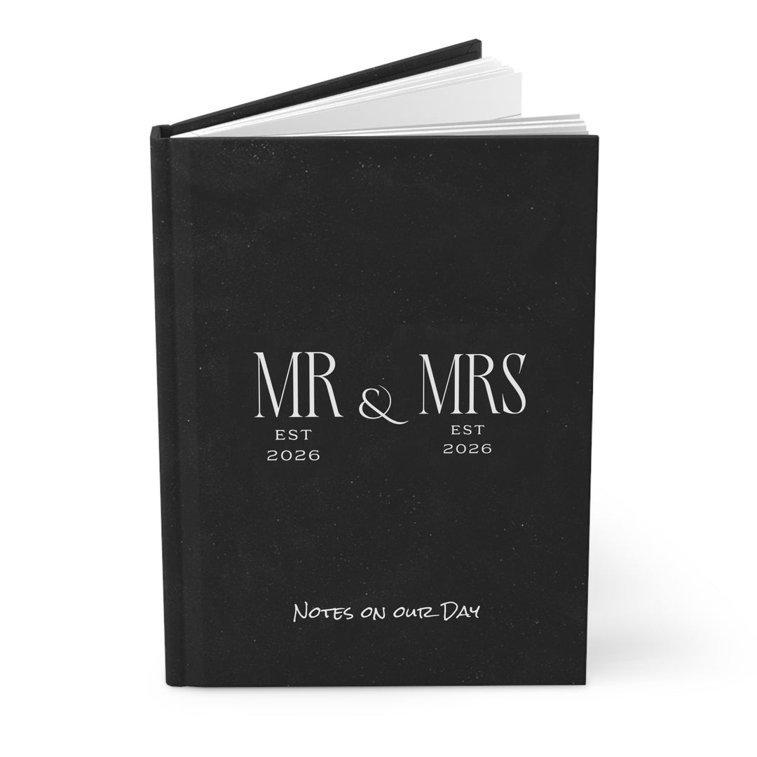Midnight Union Wedding Journal  —  Mr & Mrs Est 2026 Keepsake Travel Notebook