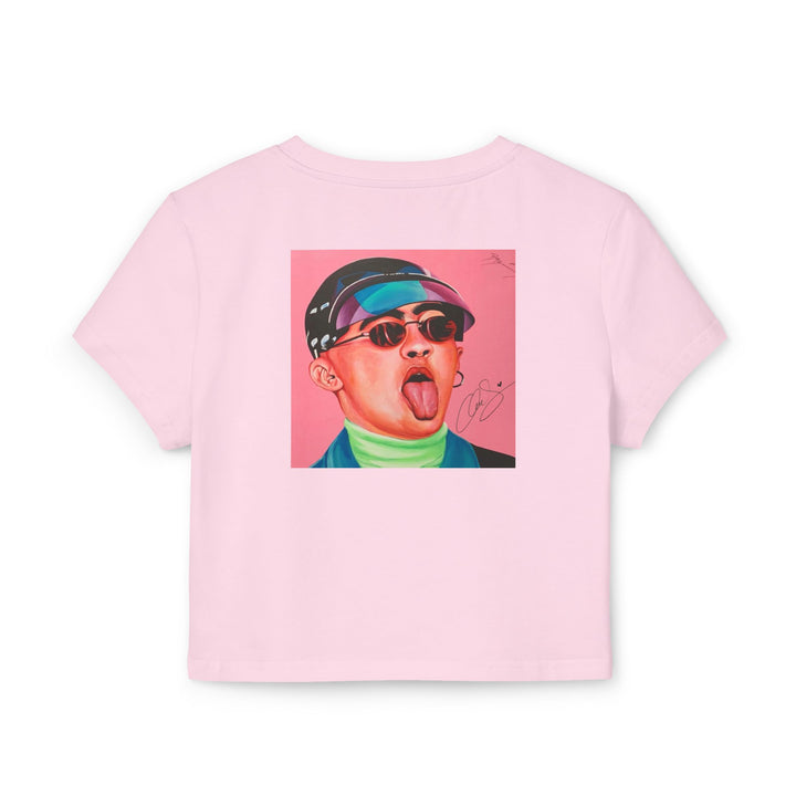 Signature Portrait Women's Baby Tee (Inspired by Bad*Bunny)