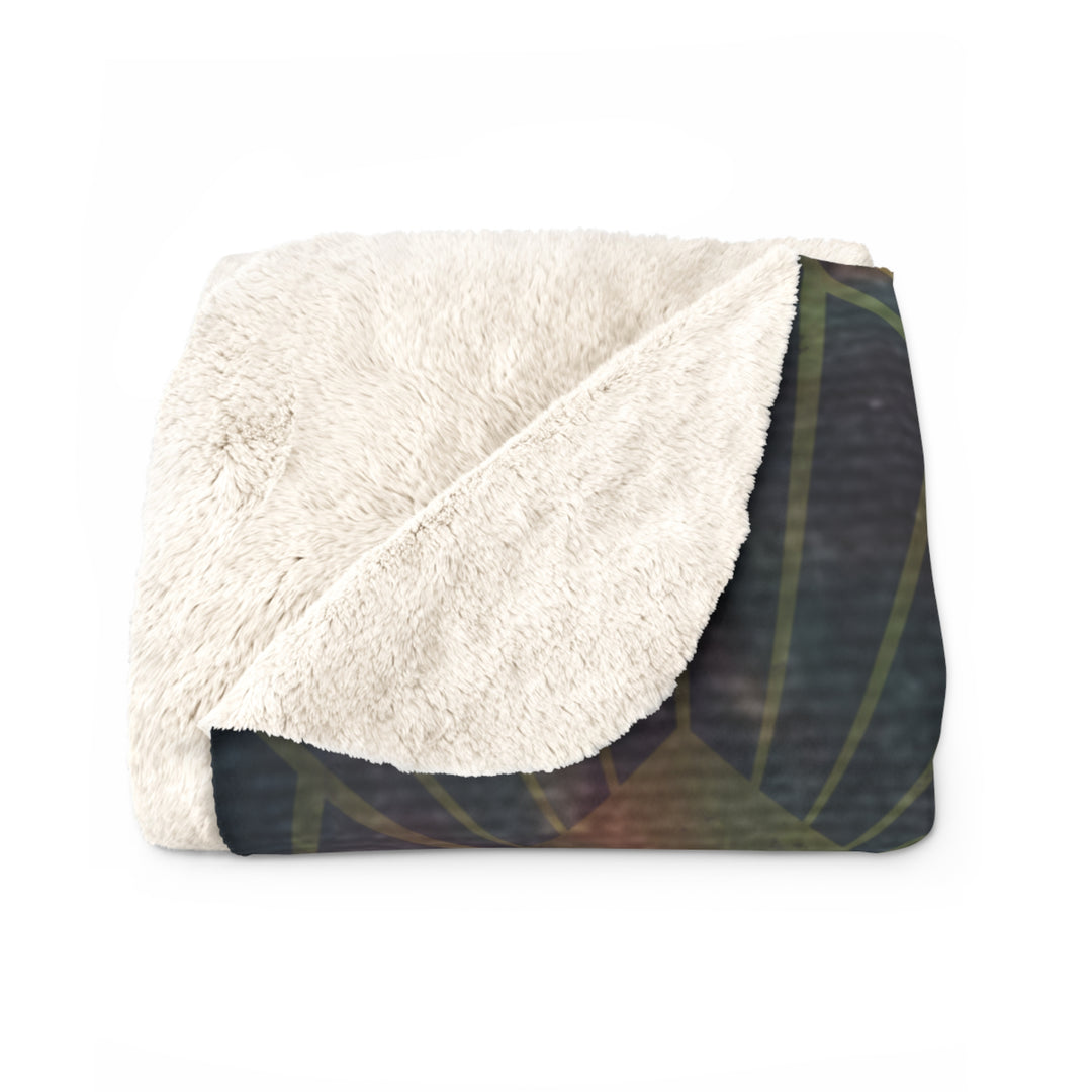 Verdant Harvest Sherpa Fleece Blanket | Vineyard-Inspired Cozy Throw (60x80)