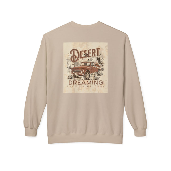 Desert Dreaming – Phoenix Edition — Unisex Midweight Softstyle Fleece Crewneck Sweatshirt (Sand)