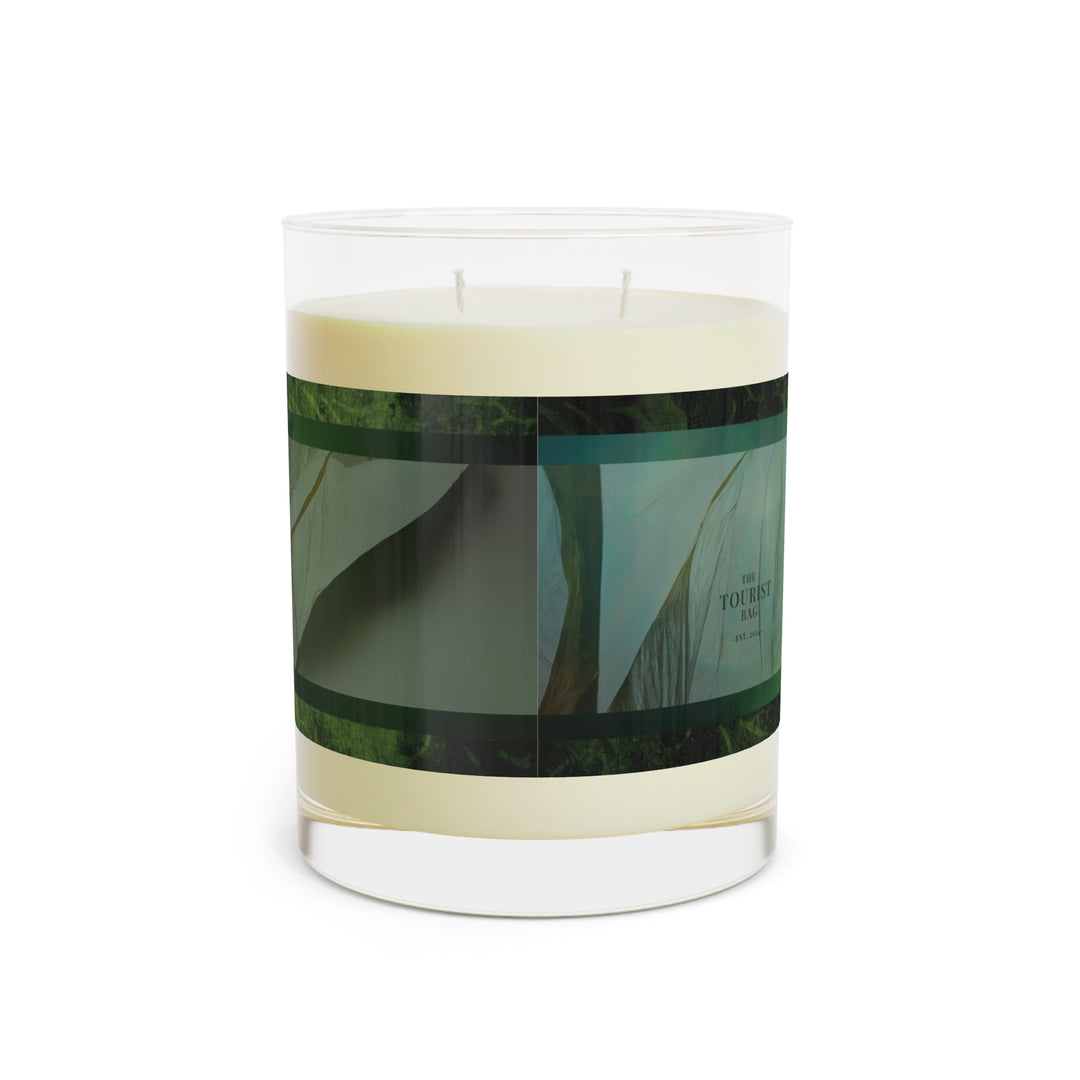 Emerald Embrace,The White Tea & Fig Scented Candle (Full Glass, 11oz)