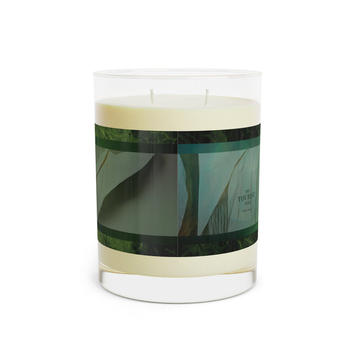 Emerald Embrace,The White Tea & Fig Scented Candle (Full Glass, 11oz)