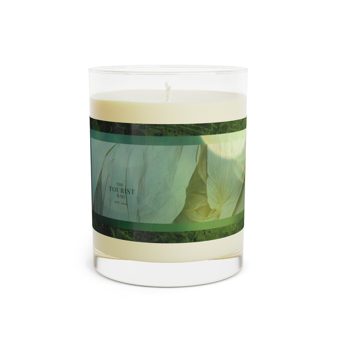 Emerald Embrace,The White Tea & Fig Scented Candle (Full Glass, 11oz)