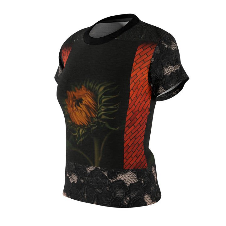 Sunlit Wild Sunflower Women’s Cut & Sew Tee – Nature Adventure Art