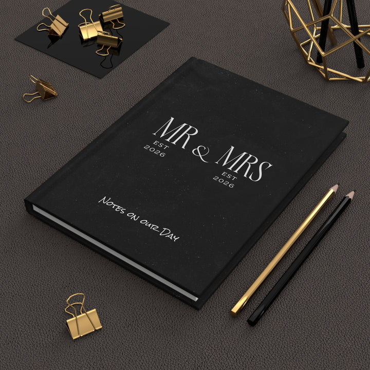 Midnight Union Wedding Journal  —  Mr & Mrs Est 2026 Keepsake Travel Notebook
