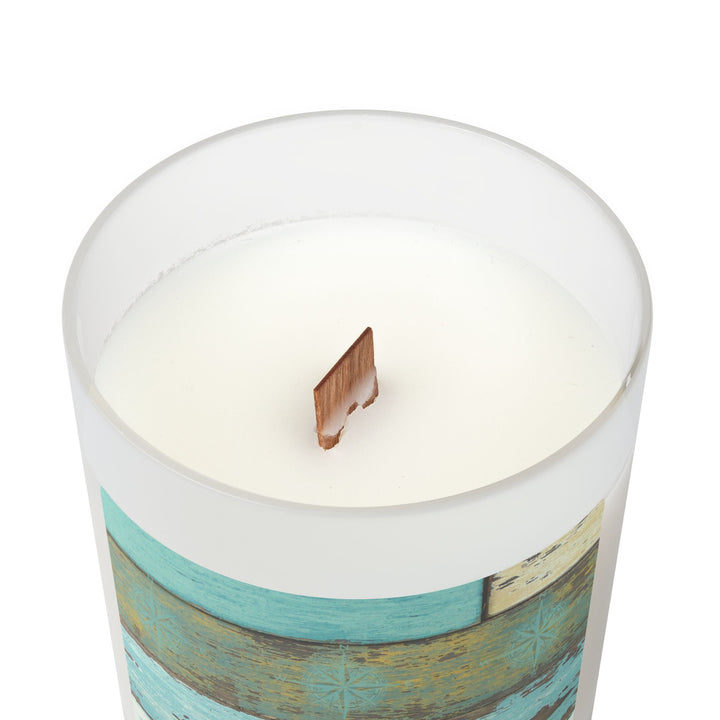 Driftwood Aqua – Frosted Glass Candle 11oz