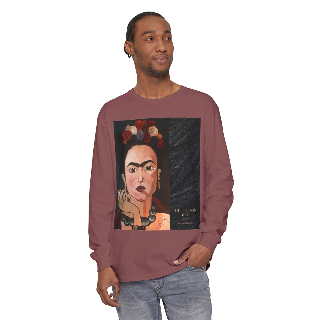 Frida by Aura – Ash & Bloom  Unisex Garment-Dyed Long Sleeve Tee