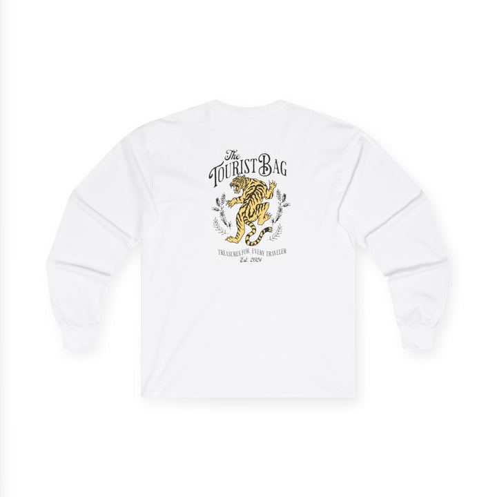 TTB Tiger Logo Long Sleeve Tee – Wild Adventures (White)