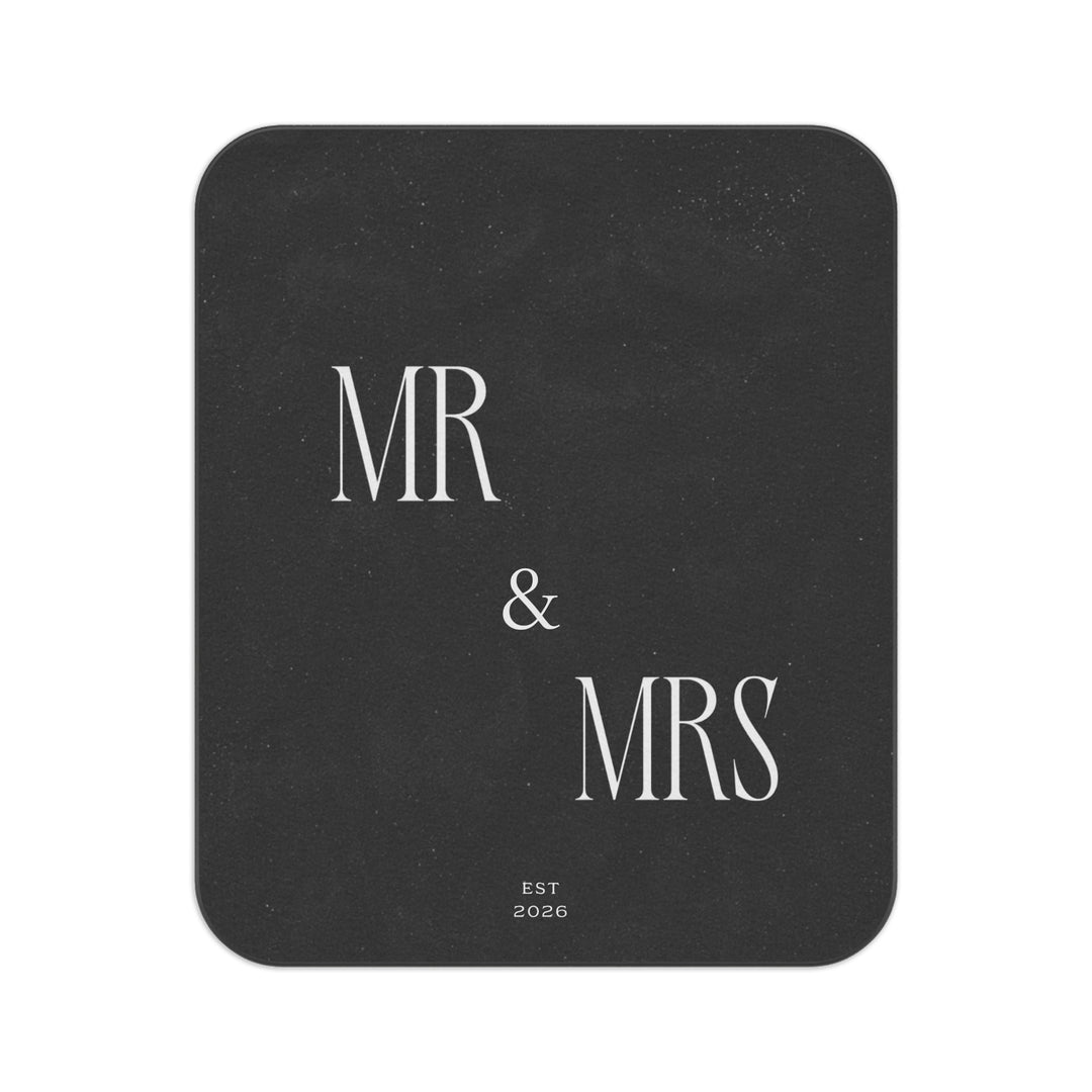 Midnight Union Picnic Blanket  —  Mr & Mrs Est 2026 Honeymoon & Wedding Gift