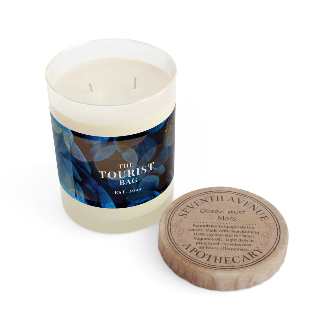 Sapphire Vows, Ocean Mist and Moss Scented Candle (Full Glass, 11oz)