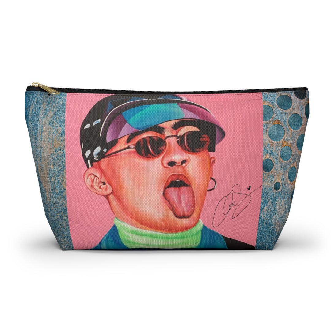 Signature Portrait -  Metal Bubbles Accessory Pouch w T-bottom (Inspired by BadBunny) product image from The Tourist Bag