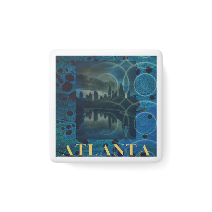 City Currents – Atlanta, Porcelain Magnet (Square)