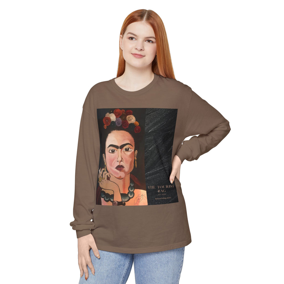 Frida by Aura – Ash & Bloom  Unisex Garment-Dyed Long Sleeve Tee