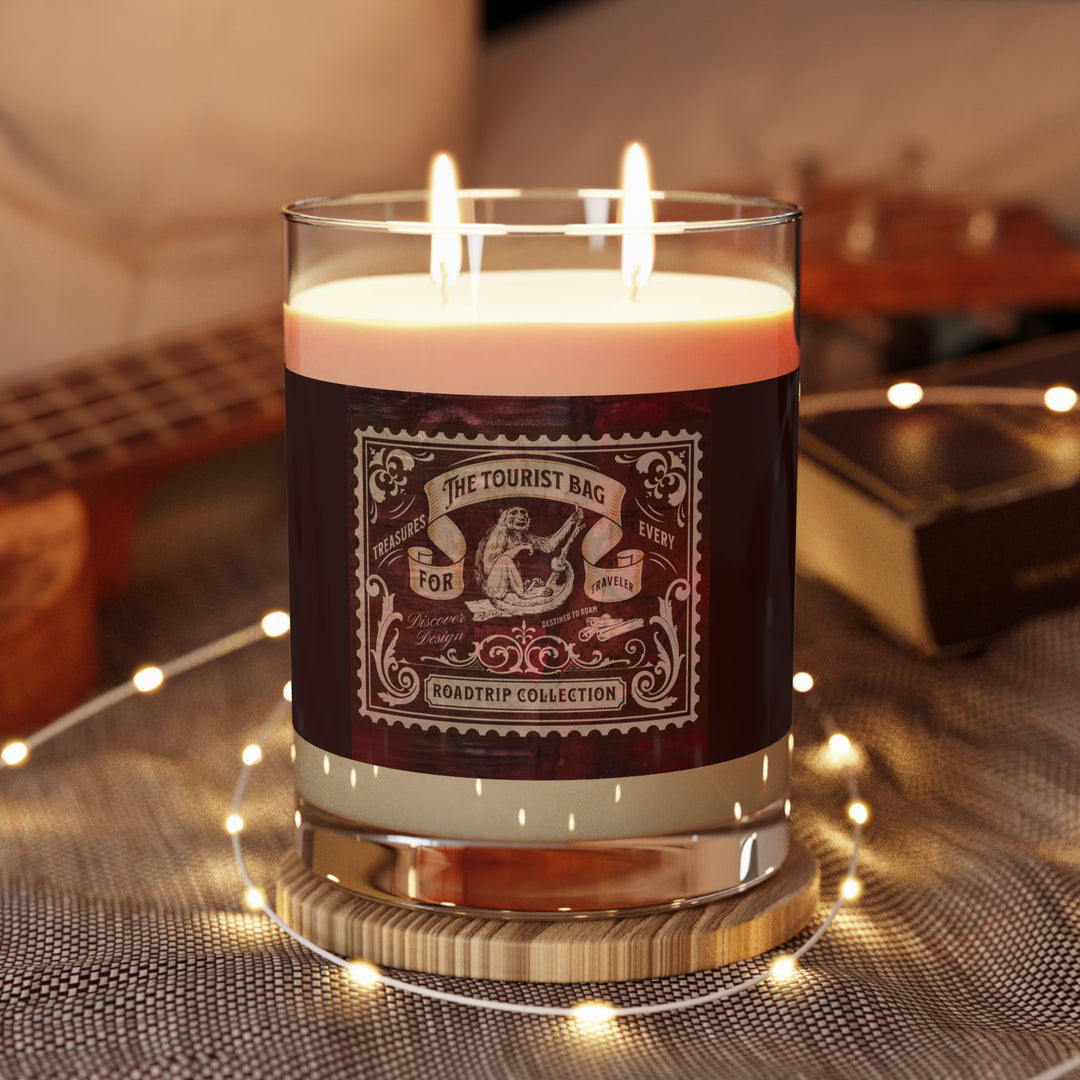 Roadtrip Tales – Crimson Edition, Scented Candle - Full Glass, 11oz (Ocean Mist & Moss)