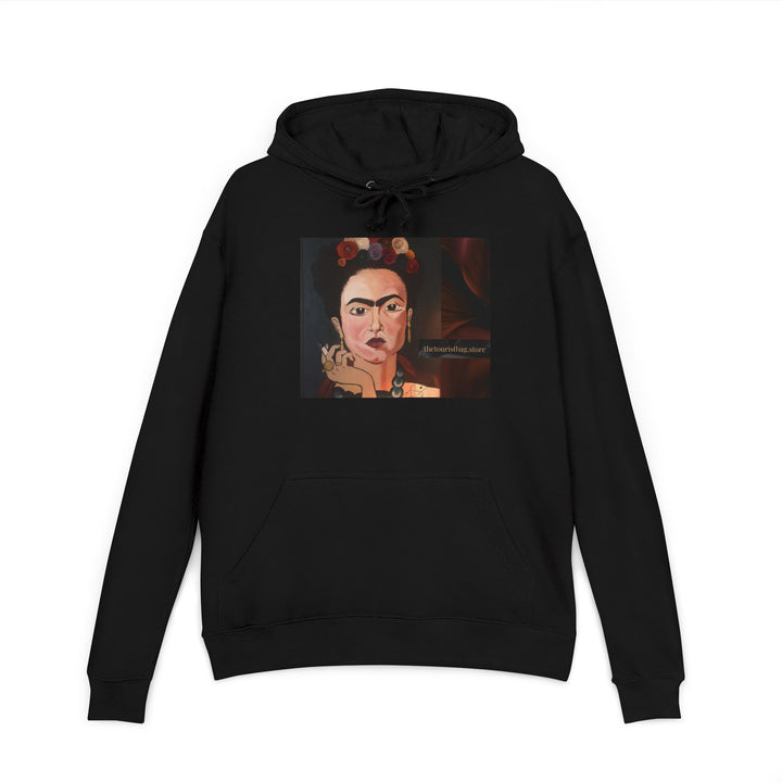 Frida by Aura – Midnight Muse Unisex French Terry Hoodie product image from The Tourist Bag