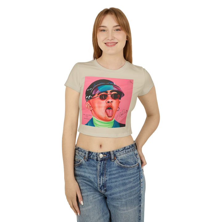 Signature Portrait Women's Baby Tee (Inspired by BadBunny)