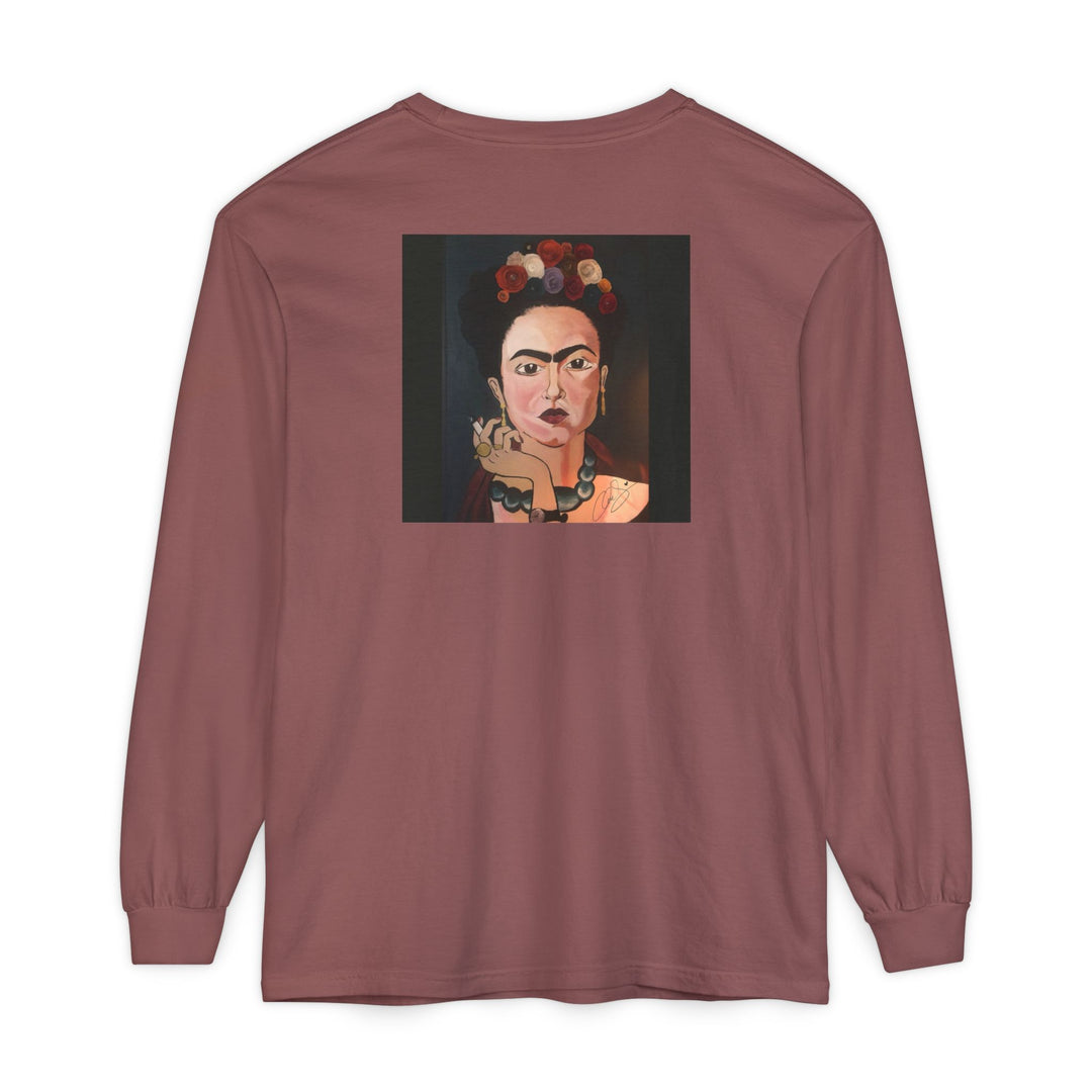 Frida by Aura – Ash & Bloom  Unisex Garment-Dyed Long Sleeve Tee