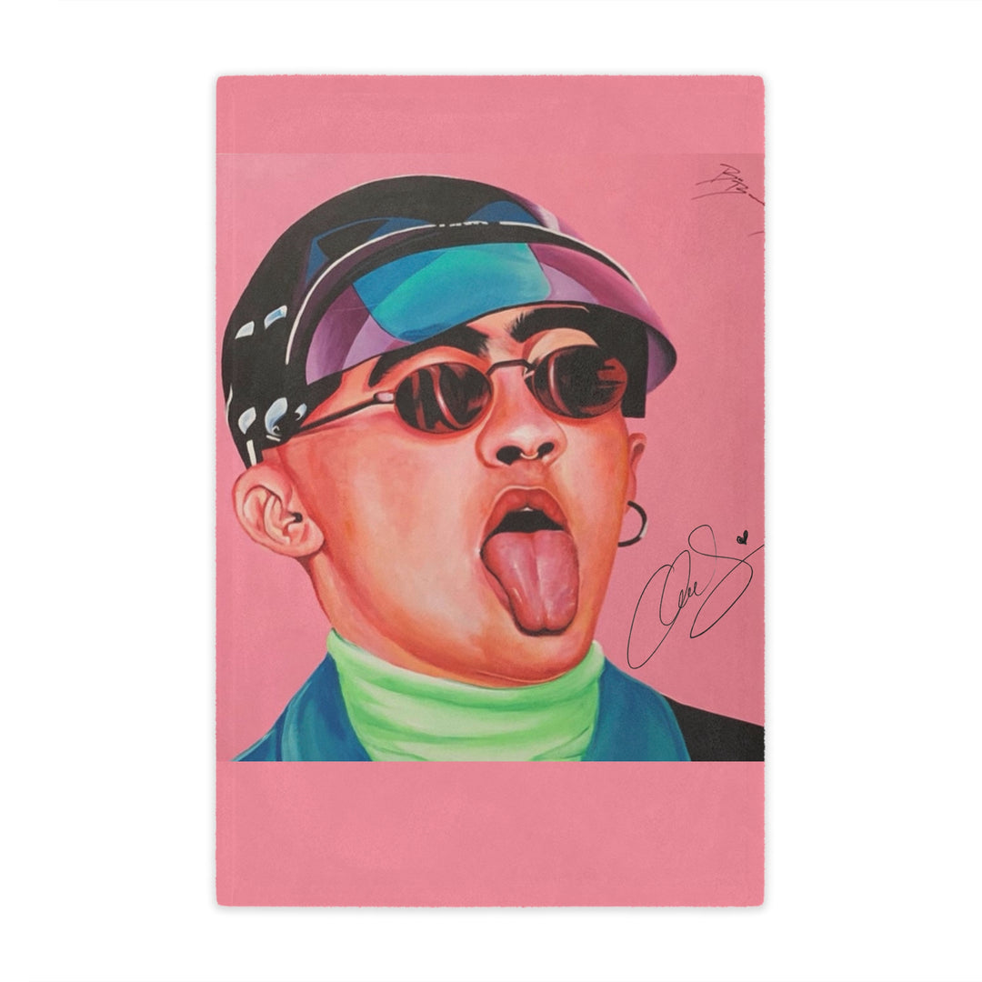 Signature Portrait - Minky Blanket (Inspired by Bad*Bunny)