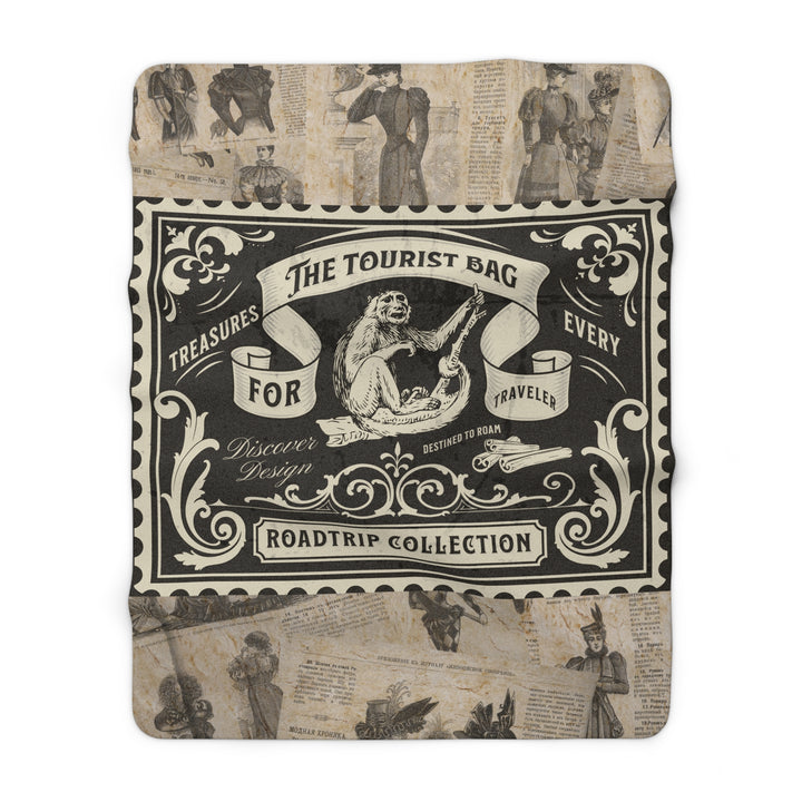 Road Trip Tales – Classic Storybook Edition — Sherpa Fleece Blanket (60 x 80)
