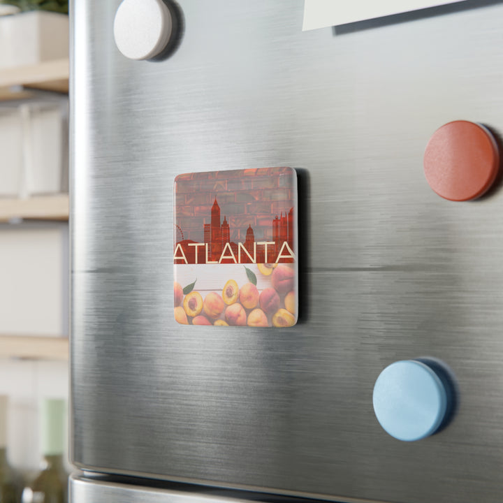 Brick & Bloom – Atlanta, Porcelain Magnet (Square)